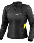 black and yellow fluo lady motorcycle jacket from SHIMA