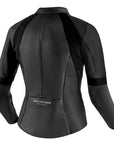 Black women motorcycle leather jacket from Shima from the back