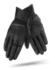 Black leather women's motorcycle gloves from Shima