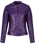 Valerie Purple - Women's Motorcycle Leather Jacket