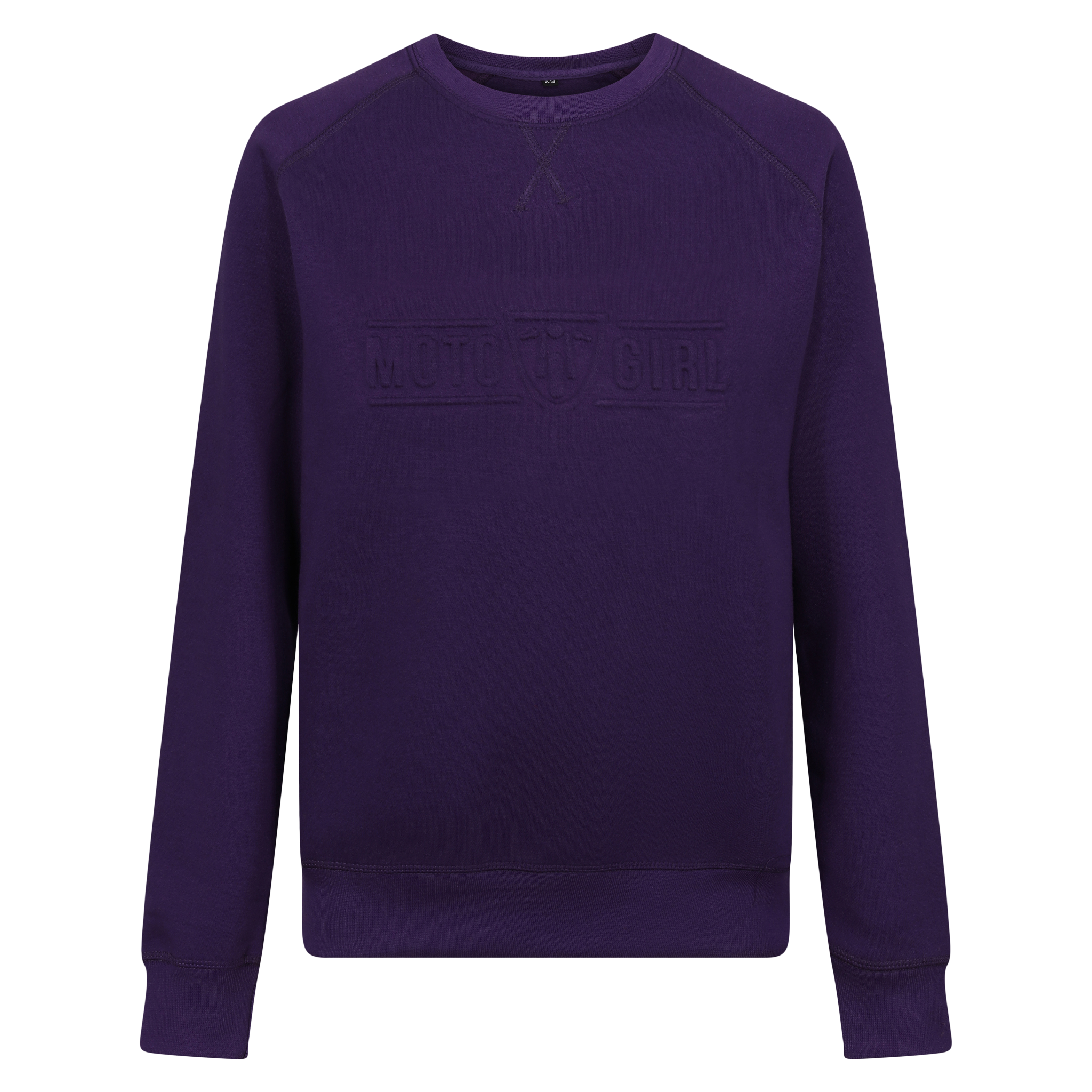 purple colour lady sweatshirt with Moto Girl 3D logo