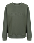 olive green colour lady sweatshirt with Moto Girl 3D logo