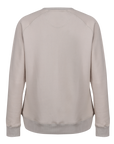 The back of Sand colour lady sweatshirt with Moto Girl 3D logo