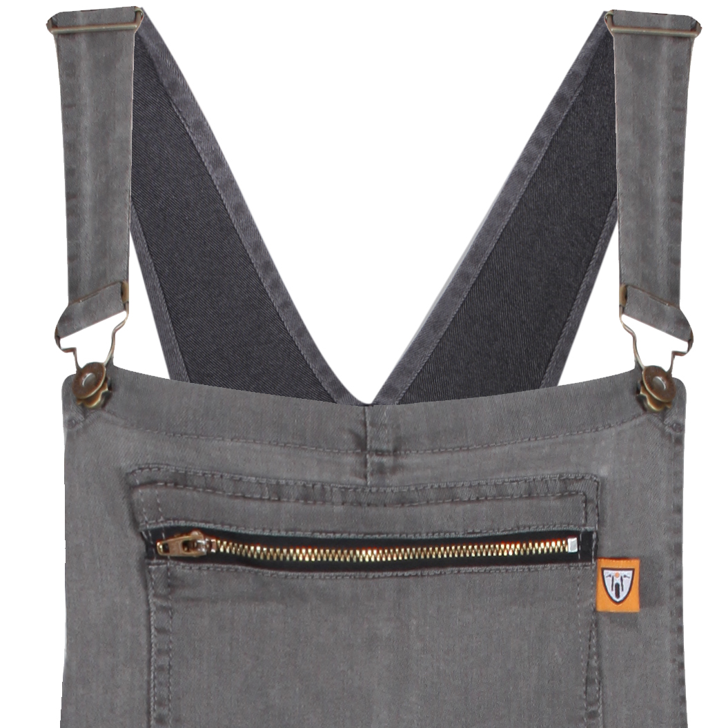 Grey kevlar motorcycle overall for women from Motogirl close up