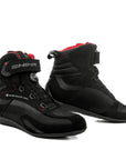 Exo black and red female motorcycle sneakers from Shima 