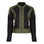 The front of Women's motorcycle summer mesh jacket in black and green from Moto Girl