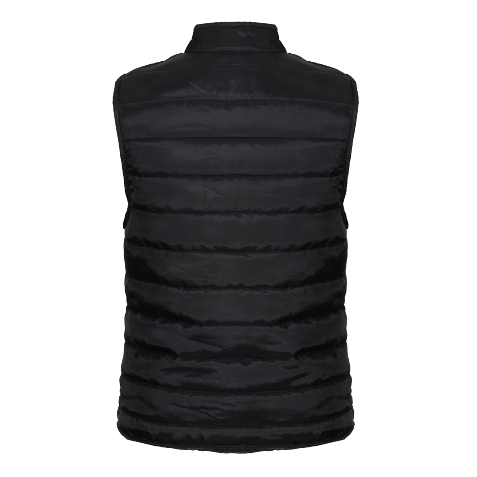 Black women&#39;s motorcycle vest from the back