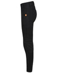 Bblack women's motorcycle ribbed knee design leggings  from MotoGirl from a side