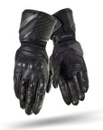 Black female motorcycle gloves with small holes from Shima
