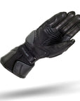 Black female motorcycle glove with small holes from Shima