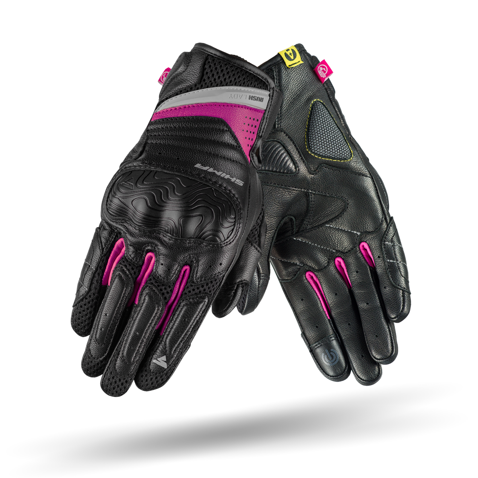 Black and pink women&#39;s motorcycle gloves Rush lady  from Shima