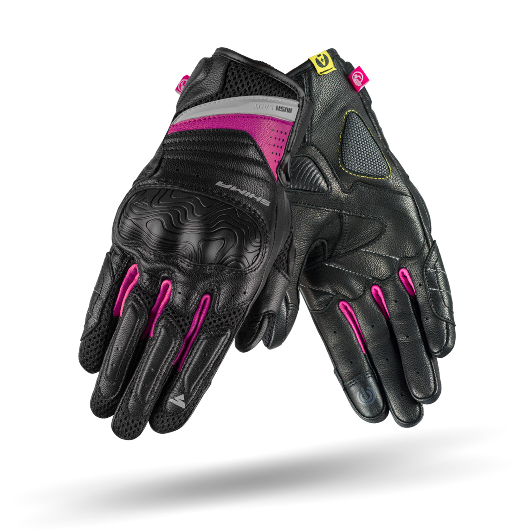 Black and pink women&#39;s motorcycle gloves Rush lady  from Shima