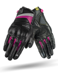 Black and pink women's motorcycle gloves Rush lady  from Shima