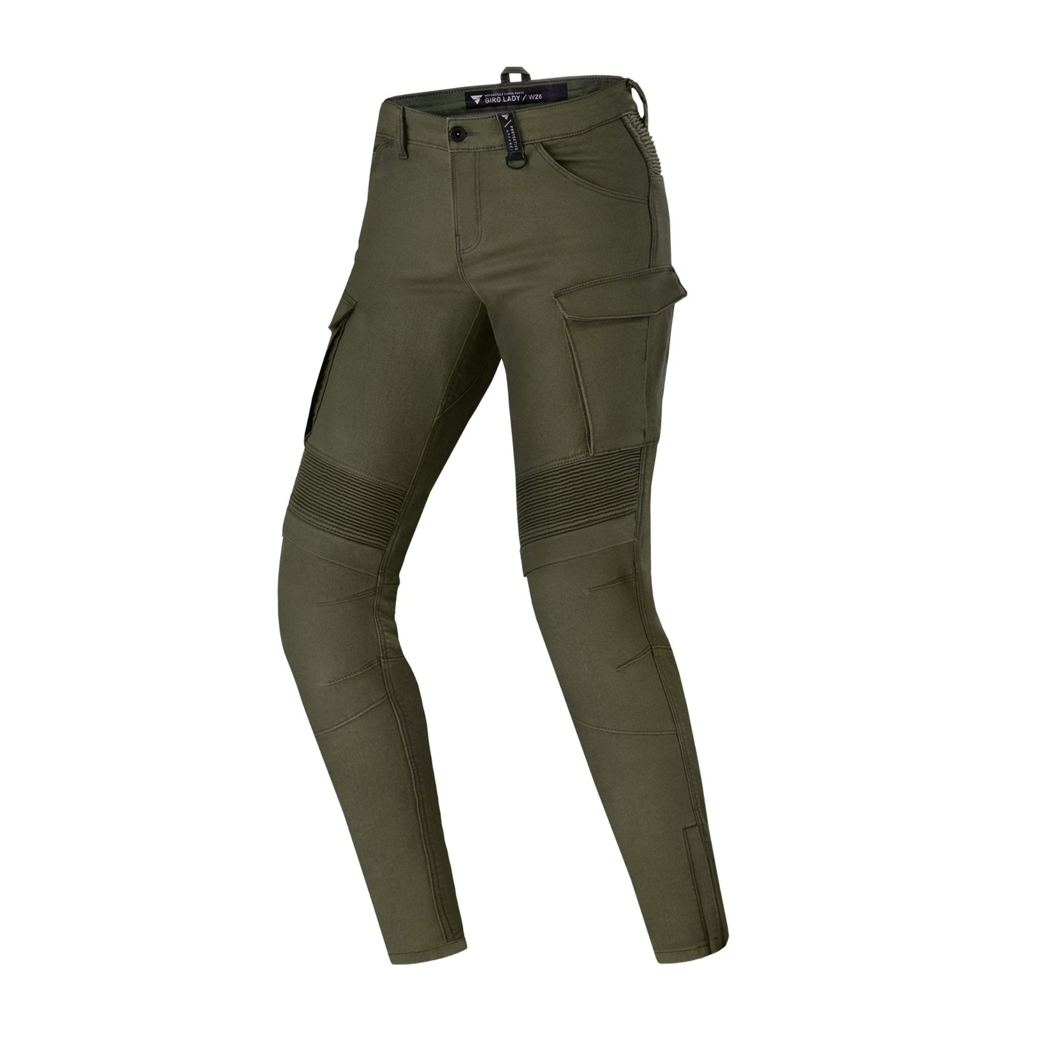 Khaki green women's motorcycle cargo pants GIRO from shima