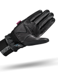a palm of a black women motorcycle glove oslo waterproof from shima