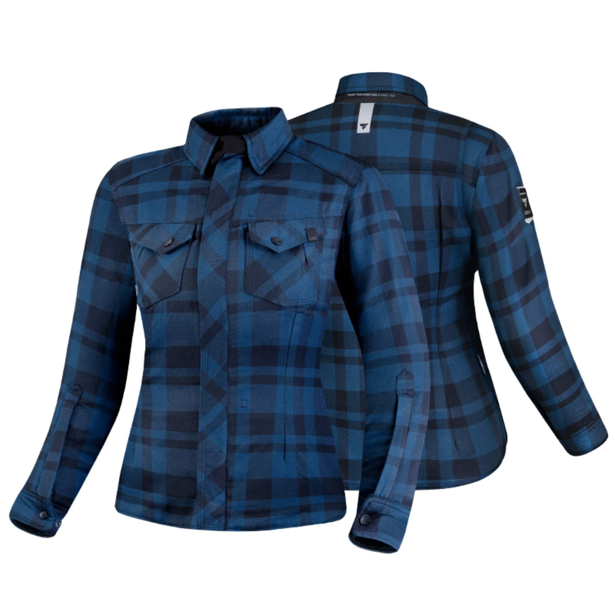 Blue lumberjack women&#39;s motorcycle shirt from Shima