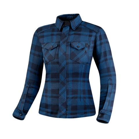 Blue lumberjack women's motorcycle shirt from Shima