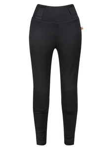 Black motorcycle leggings for women with high waist