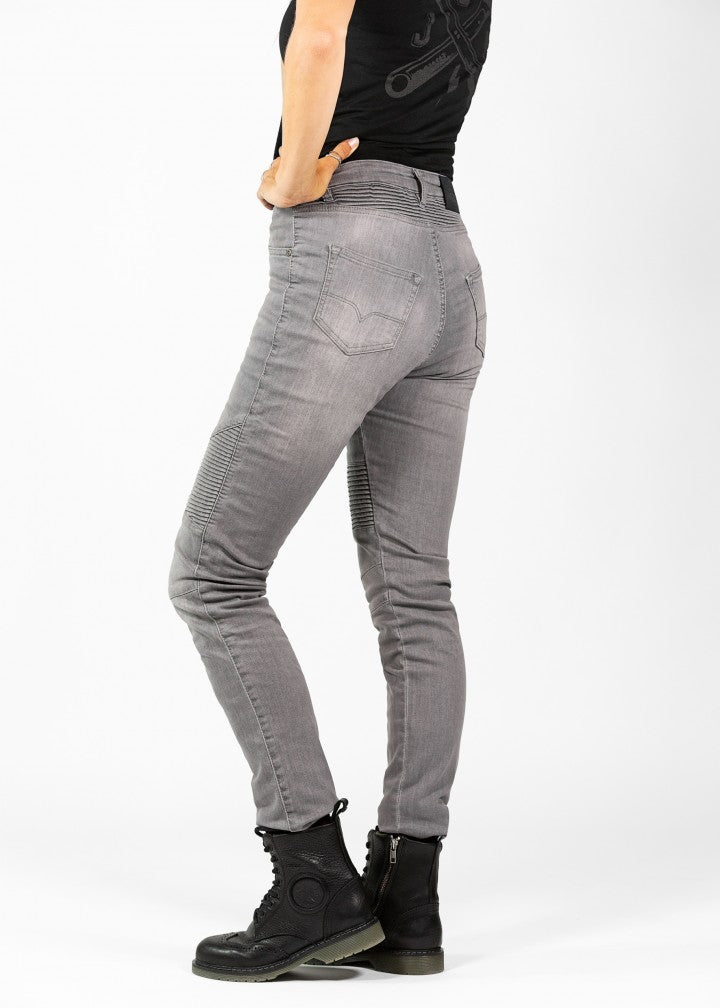 Light Grey Women s Motorcycle Jeans Betty Biker from John Doe