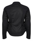 Black summer mesh women's motorcycle jacket from the back