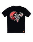 Pando Moto motorcycle t-shirt with red scull logo 
