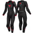 Black and red women's motorcycle racing suit from Shima