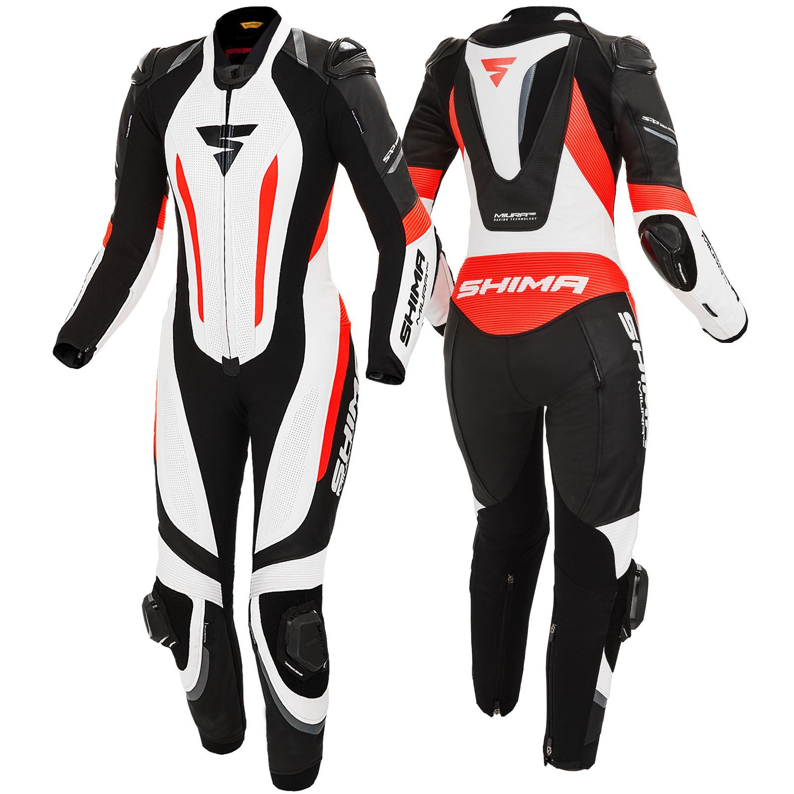 Women&#39;s racing suit MIURA RS in black, white and fluo from Shima 
