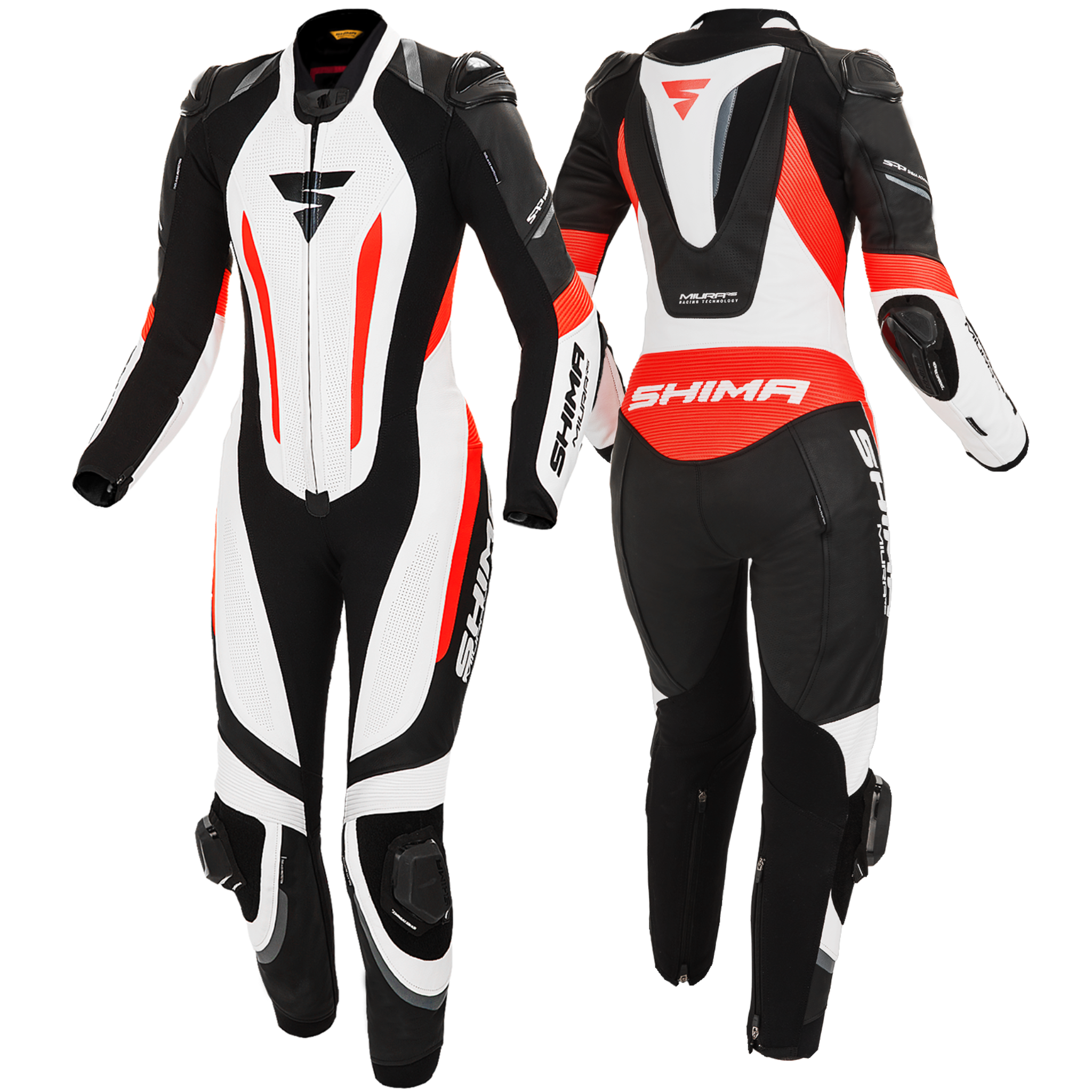 Women's racing suit MIURA RS in black, white and fluo from Shima 