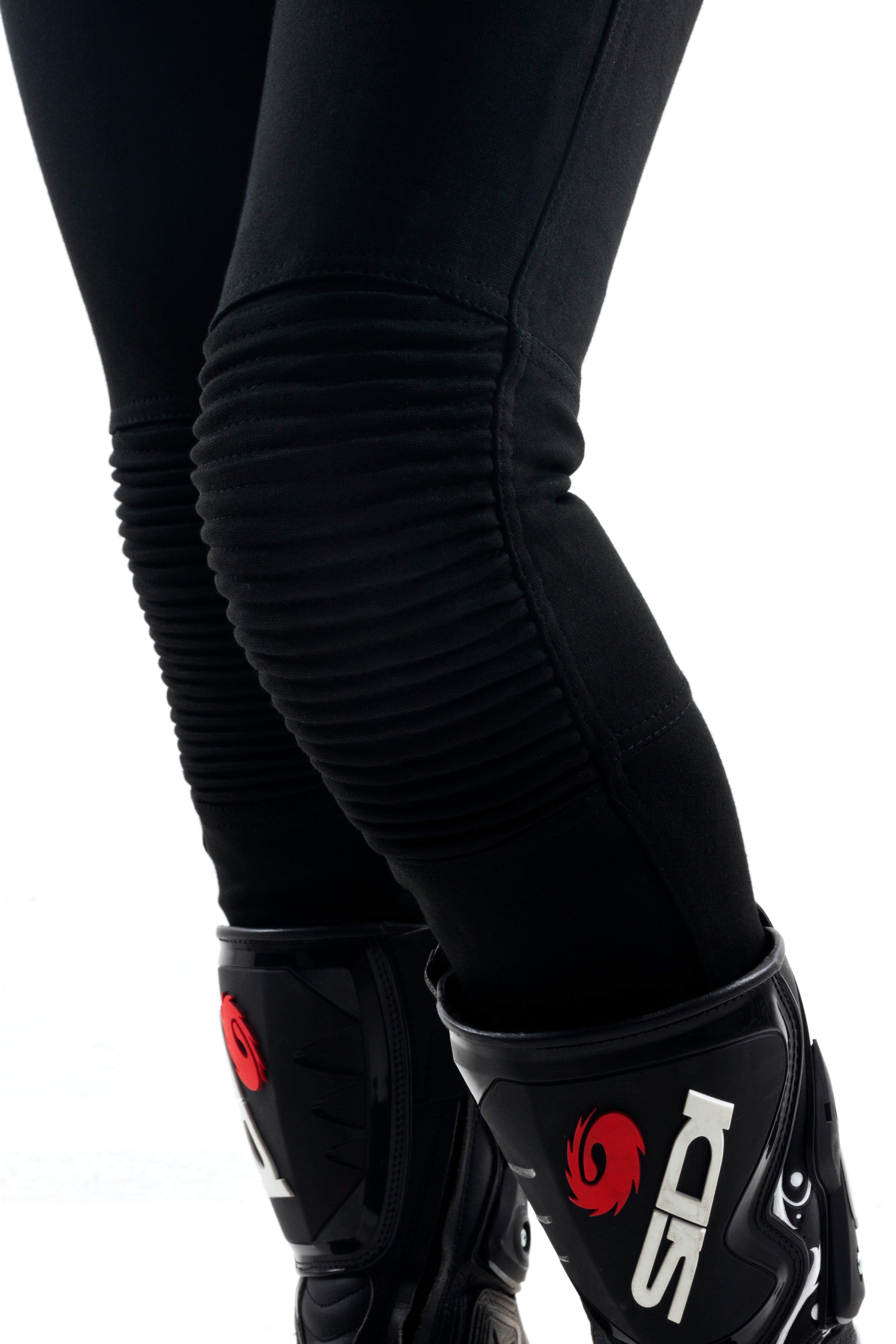 Ladies Motorcycle Ribbed Knee Design Leggings from Moto Girl – Moto Lounge