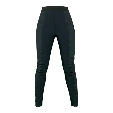 Women's motorcycle leggings with green sides from exagon66
