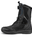 Black women's motorcycle boot from Shima with blue details 