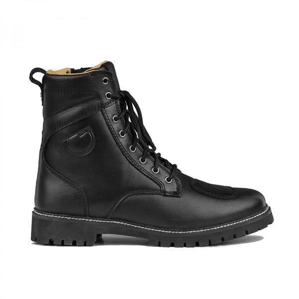 Thomson black motorcycle Shima boot for women from a side