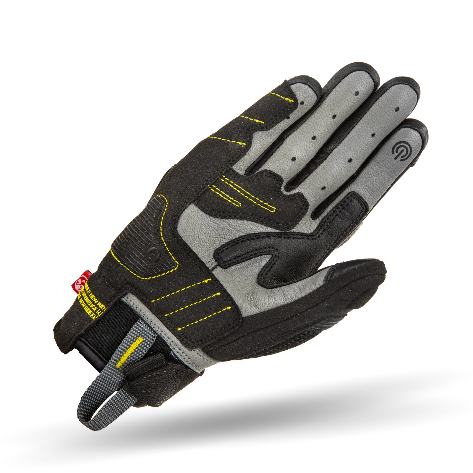 Black female motorcycle glove from Shima with grey details