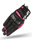 Black and pink women's motorcycle glove from Shima